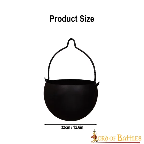 Calderone da cucina forgiato a mano, diametro 32 cm ca. - immagine 2