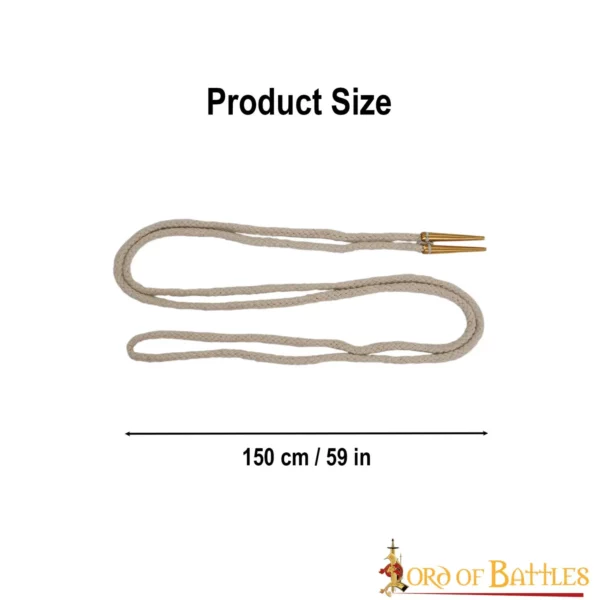 Cordoncini intrecciati 150 cm, confezione da 5, colore naturale - immagine 4