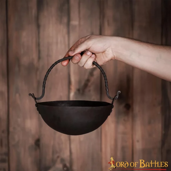 Calderone da cucina forgiato a mano, diametro 21 cm ca. - immagine 3
