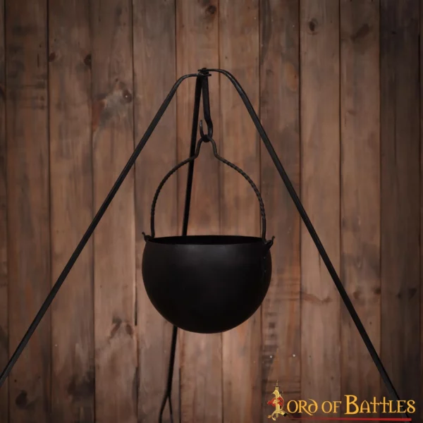 Calderone da cucina forgiato a mano, diametro 32 cm ca. - immagine 3