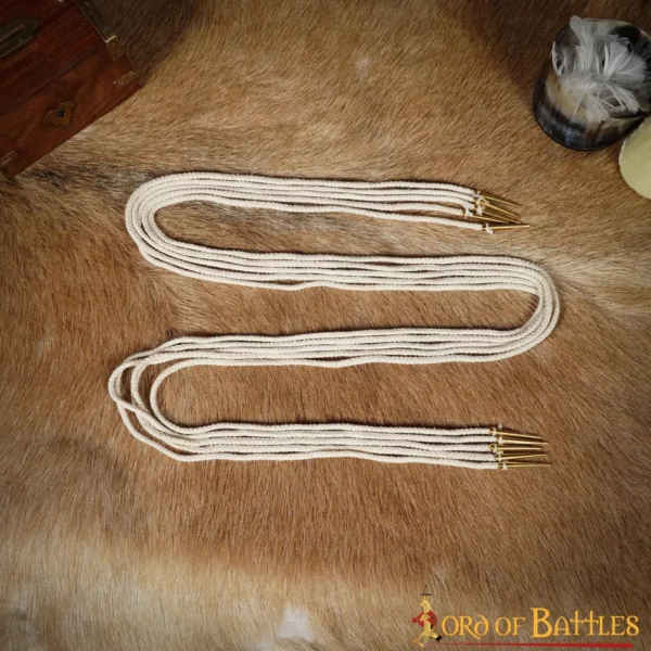 Cordoncini intrecciati 150 cm, confezione da 5, colore naturale - immagine 3