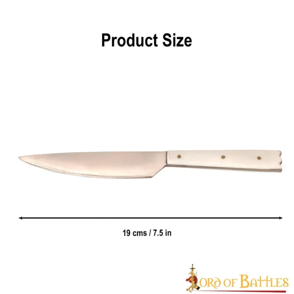 Coltello da cucina con fodero in pelle marrone, ca. 19 cm - immagine 5