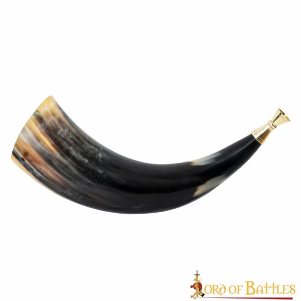 Corno vichingo da chiamata, con bocchino in ottone massiccio - immagine 2