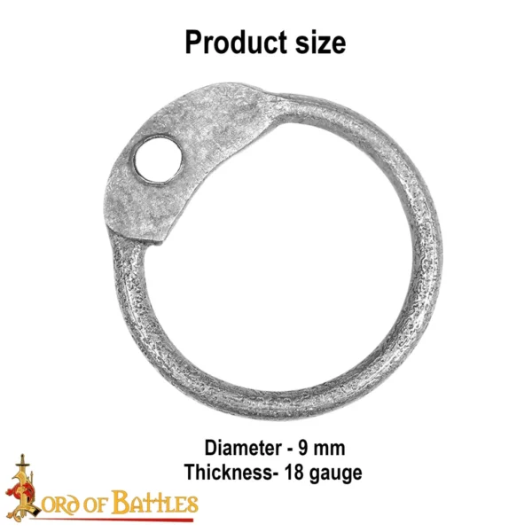 Anelli sfusi, anello tondo, rivetto rotondo, ID 9 mm (1 kg) - immagine 3