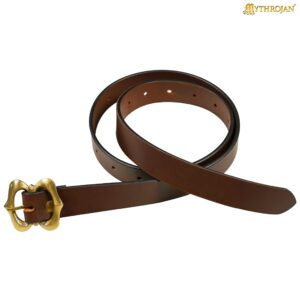 Cintura marrone fibbia rinascimentale, 130 cm