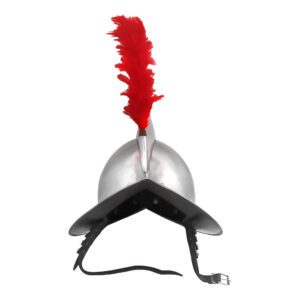 Elmo Morione Spagnolo, con pennacchio rosso