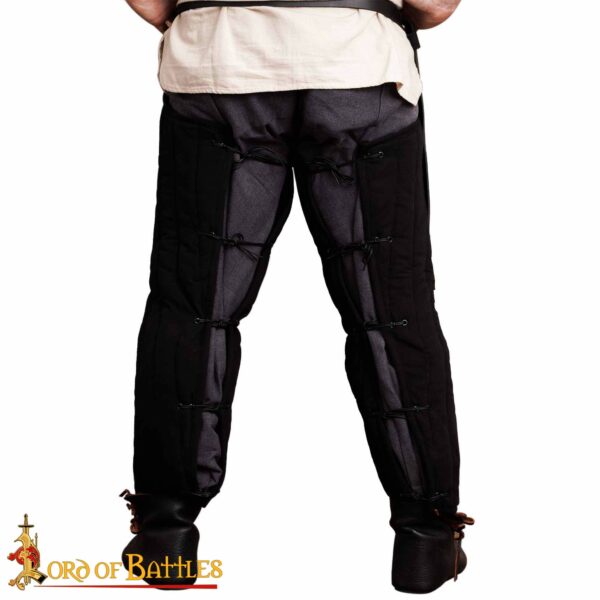 Gambali di gambeson, colore nero - immagine 2