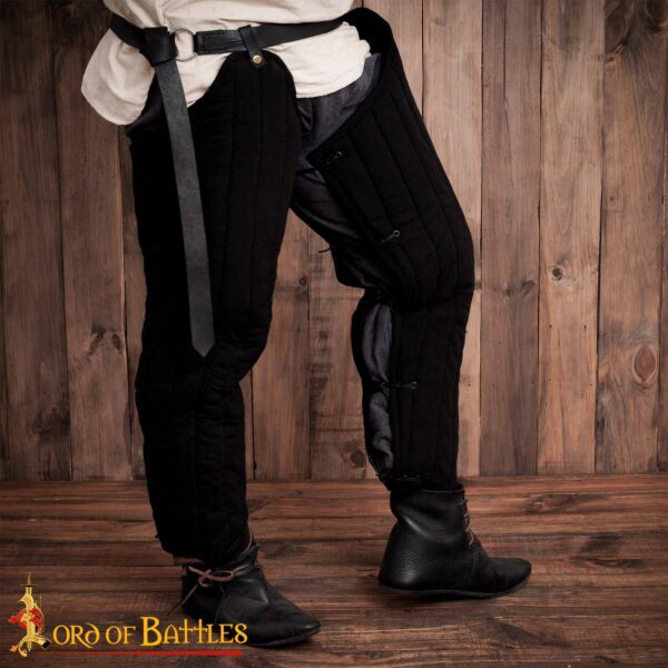 Gambali di gambeson, colore nero - immagine 4
