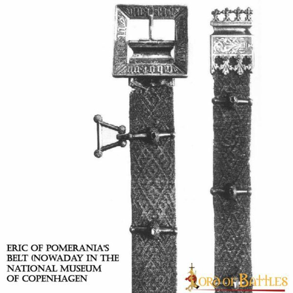 Cintura medievale in pelle, Eric di Pomerania, vari colori - immagine 4