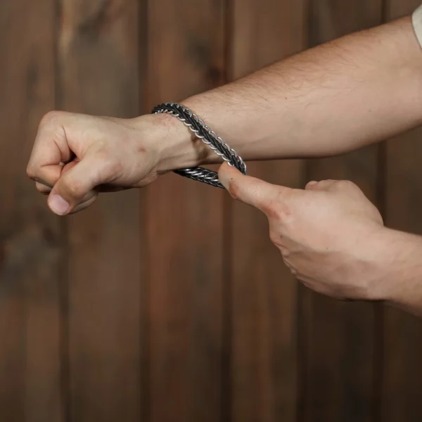 Bracciale persiano, caucciù e acciaio , elastico - immagine 3
