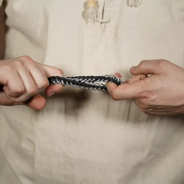 Bracciale persiano, caucciù e acciaio , elastico - immagine 2