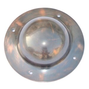 Umbone a 4 fori con rivetti, acciaio 2 mm