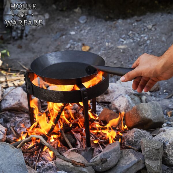 Padella da campo forgiata a mano, acciaio - immagine 3