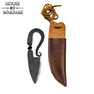 Coltello piccolo multiuso medievale, con fodero