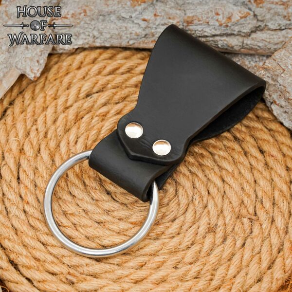 Porta ascia, spada o pugnale, con anello in acciaio, vari colori - immagine 4