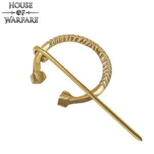 Piccola fibula medievale in ottone puro, da mantello