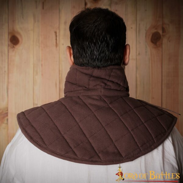 Gorgiera di gambeson, protezione collo e spalle, colore nero - immagine 4