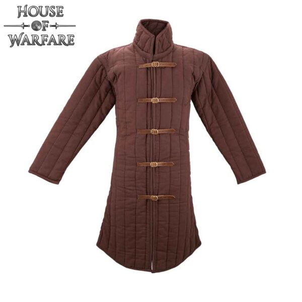 Gambeson allacciatura frontale, marrone
