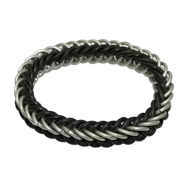 Bracciale persiano, caucciù e acciaio , elastico