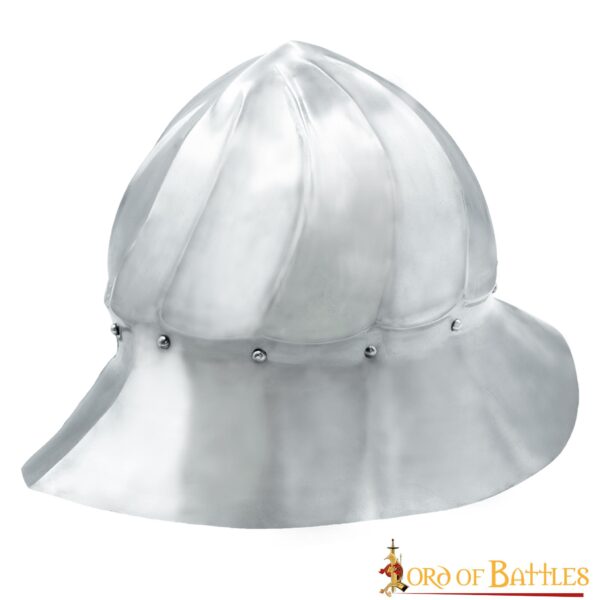 Cappello d’arme Borgognone, XV secolo, acciaio da 1,6 mm